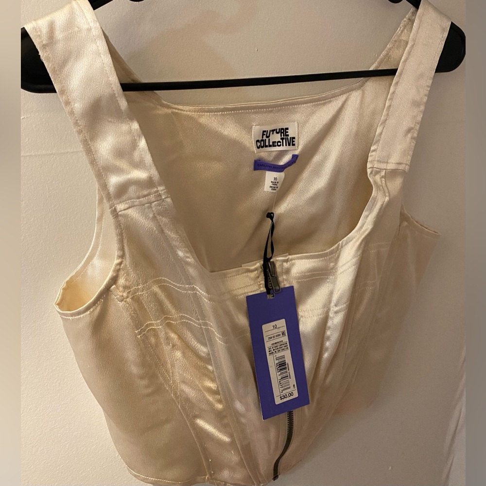 NWT Satin zip up corset size 10